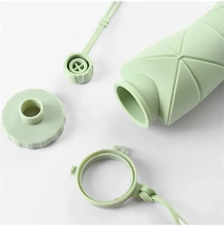 600ml Collapsible Silicone Water Bottle – Foldable Travel Bottle