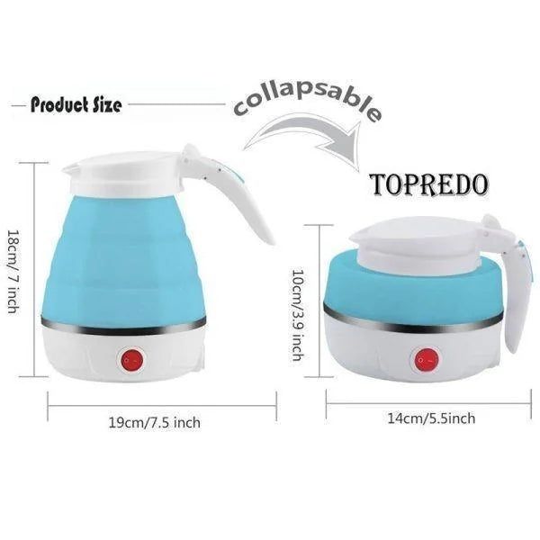 Portable Collapsible Electric Kettle – 600ml Travel Kettle