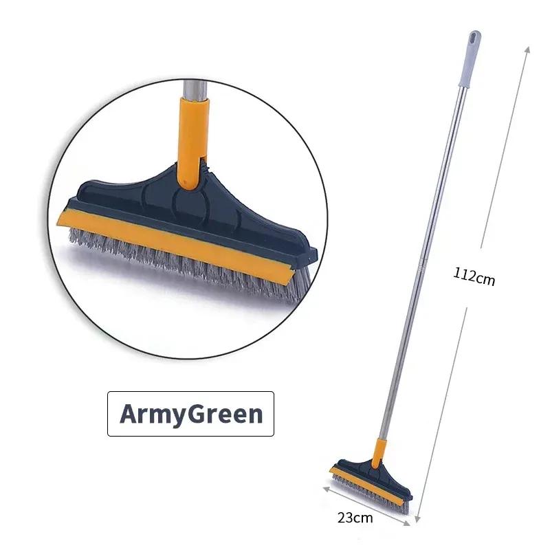 2-in-1 Floor Scrubber & Wiper – Bathroom & Tile Cleaning Brush