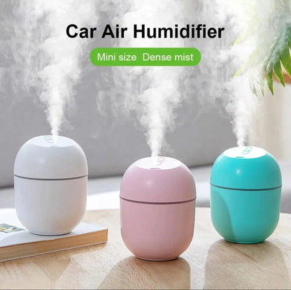 Mini Car Air Humidifier 220ml – Auto Shut-Off & LED Light
