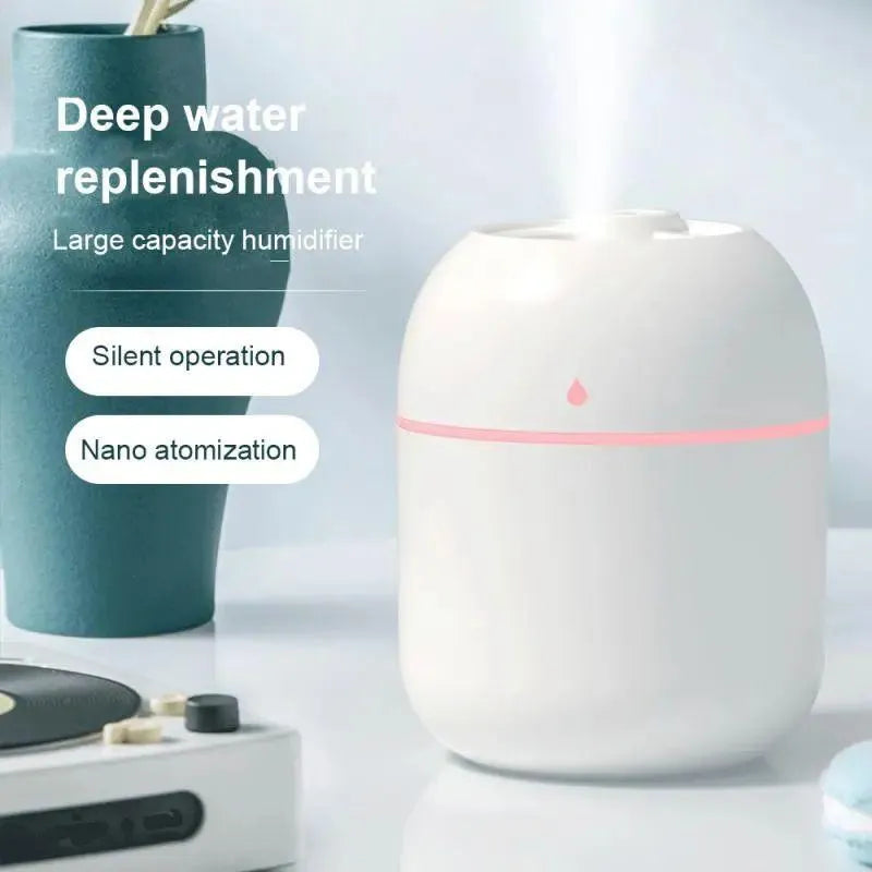 Mini Car Air Humidifier 220ml – Auto Shut-Off & LED Light