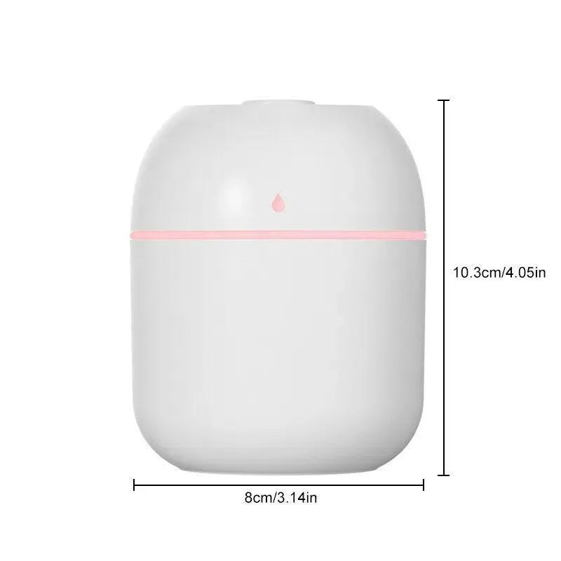 Mini Car Air Humidifier 220ml – Auto Shut-Off & LED Light