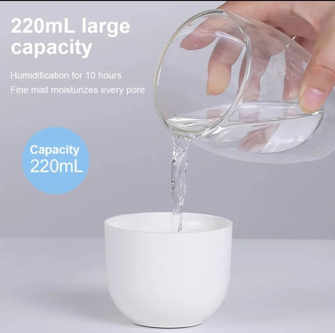 Mini Car Air Humidifier 220ml – Auto Shut-Off & LED Light